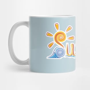 Surfing on high tide Mug